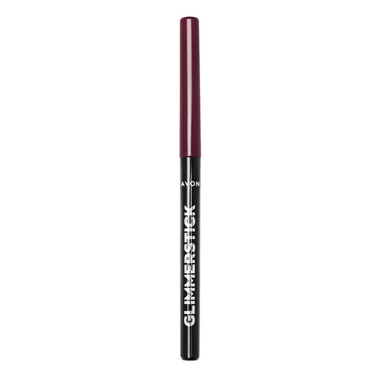 Avon Glimmerstick Lip Liner Deep Plum, Infused with Vitamin E for Smooth-Glide Application and Defined Lips