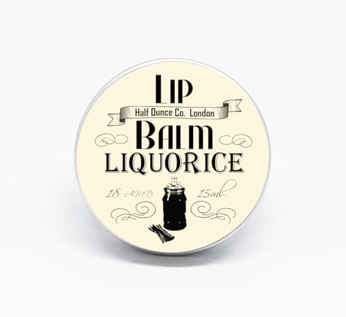 Half Ounce Cosmetics Retro Sweet Liquorice Lip Balm – Licorice Flavour, Moisturising Lip Care for Dry & Chapped Lips, Natural Nourishing Formula