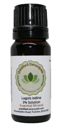 Qualified Naturopath - Professional Practitioner Products Lugols Iodine Solution 3% - 10ml - with Dropper Insert