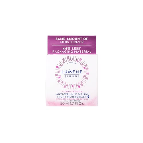 LUMENE Nordic Bloom [LUMO] Anti-wrinkle & Firm Night Moisturizer with Pre-Retinol Complex, Vegan 50 ml