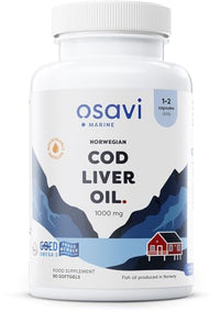 OSAVI Osavi Norwegian Cod Liver Oil Softgels, 1000mg (Lemon) - 90 softgels