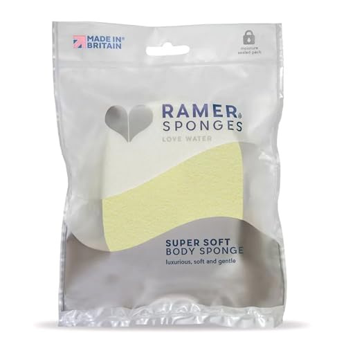 RAMER Ramer Shower Sponge - Super Soft Body Sponge Small (Yellow)