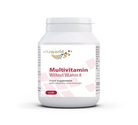 Vita World Multivitamin A-Z Without Vitamin K 120 Capsules Made in Germany