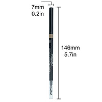 Phoera PHOERA Ultra Slim Eyebrow Liner Pencil With Brow Brush AQUAPURITY Fill & Sculpt Eyebrow Definer Natural Looking Brows Long Lasting (104 DARK BRUNETTE)