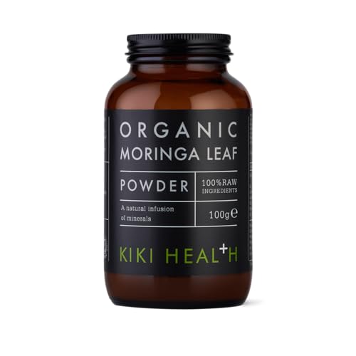 KIKI HEALTH KIKI Health Premium Organic Moringa Leaf Powder - Certified Superfood with Essential Vitamins & Sustainably Sourced for Healthy Living - Conveniently Blends into Smoothies & Dishes - 100g