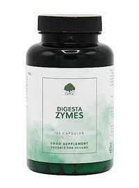 Digesta Zymes | Digestive Enzyme Supplement | Lipase, Protease, Trypsin, Ginger Root, Bromelain | 120 Capsules | G&G Vitamins