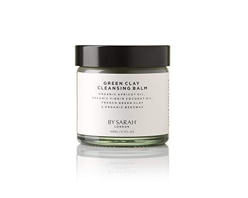 BY SARAH LONDON Green Clay Cleansing Balm - 84% Organic, 100% Natural, certified cruelty-free, Made in the UK