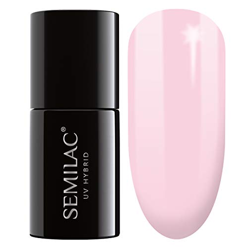 Semilac SEMILAC Gel Nail Polish | Long Lasting and Easy to Apply | Perfect for Home and Professional Manicure and Pedicure - 002 Delicate French UV Gel Nail Polish, 7 ml.
