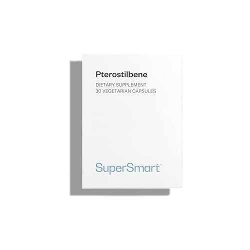 SUPERSMART Supersmart - Pterostilbene 100 mg Per Day - More Powerful Than Resveratrol Supplement - Anti Aging & Antioxidant - Metabolic Booster | Non-GMO & Gluten Free - 30 Vegetarian Capsules
