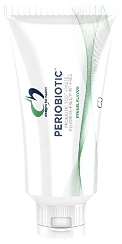 Designs for Health PerioBiotic Toothpaste - Dental Probiotic Tooth Paste with Xylitol to Help Maintain Oral Health, Fennel Oil for Fresh Breath - SLS-Free + No Fluoride, Fennel Flavor (4oz)