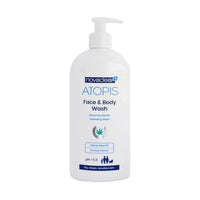 Novaclear ATOPIS FACE AND BODY WASH- 500 ml for Very dry, Atopic prone skin, Deep and long lasting Hydration and Moistrizing, Strengthens the protective barrier of the skin.