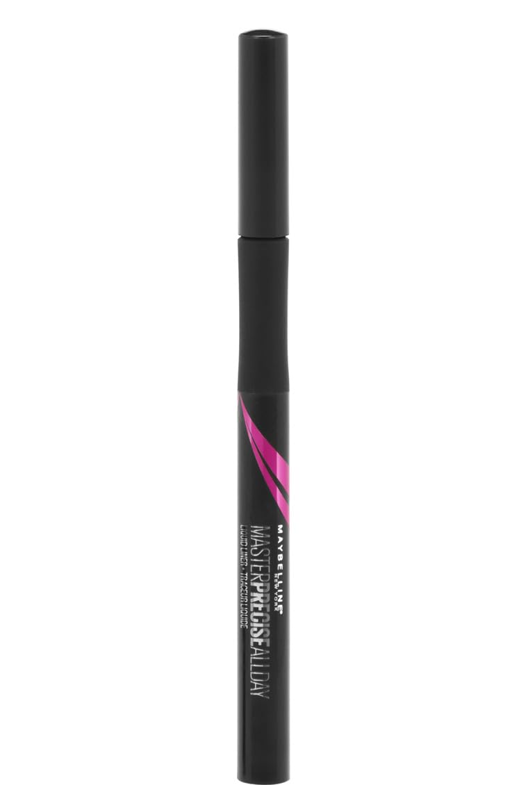 Maybelline Eye Liner, Hyper Precise Black Liquid Eye Liner, Ultra-Thin Defining Felt Tip Liner, Quick Drying Liquid Eyeliner, Ink Technology, Maybelline New York, Safe for Sensitive Eyes, Matte Black
