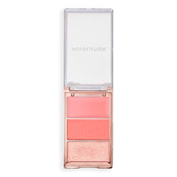 Revolution Beauty London Revolution, Blush Icon Palette, Cream & Pressed Powder Blusher, Highly Pigmented, Face Palette, Vegan & Cruelty-Free, 3 Shades, Authentic Peach