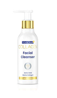 Novaclear Collagen Facial Cleanser – Anti-Aging Face Wash with Gold, Marine Collagen, Caviar Extract, Panthenol & Niacinamide – Gently Cleanses & Firms Skin – For All Skin Types – 150 ML