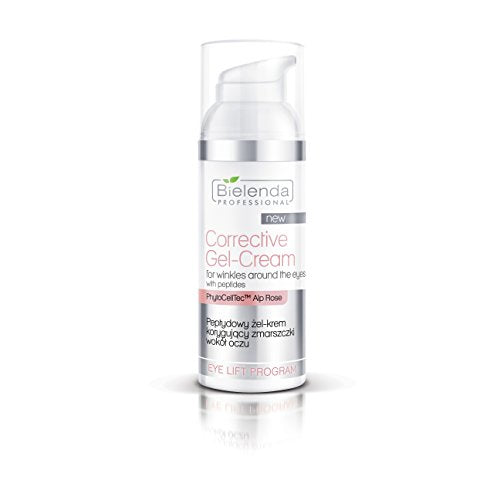Bielenda Professional Bielenda Corrective Gel - Cream for Wrinkles Around the Eyes with Peptides PhytoCellTec ™ & Alp Rose |Peptydowy Zel Krem Korygujacy Zmarszczki 50ml SET with STAPIZ Hair Shampoo 15ml or Mask 10ml