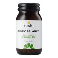 Fushi Biotic Vegan Balance 10 bn cfu Capsules, 90 Caps |Rich in Multi-Strain & Vitamin C | Contains FOS | for Vegetarians & Vegans | Made in the UK