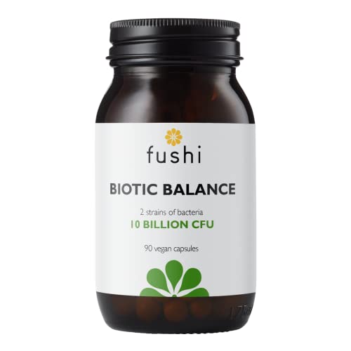 Fushi Biotic Vegan Balance 10 bn cfu Capsules, 90 Caps |Rich in Multi-Strain & Vitamin C | Contains FOS | for Vegetarians & Vegans | Made in the UK