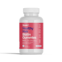 fmula+ Healthy Hair Biotin Gummies for Hair Growth | Hair, Skin and Nail Gummies | Vegan Biotin Supplement for Women | High Strength Biotin Hair Vitamins | Made in The UK | 60 Natural Strawberry Gummies
