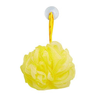 Bodylife Body Buffer, Puff, Exfoliating Bath & Shower Body Pouf, Scrunchie, Body Scrubber Yellow & White 55g Triple Pack