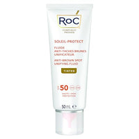 RoC - Soleil-Protect Unifying Fluid Anti-Brown Spots SPF50 Tinted - Powerful Sun Protection with Brown Spot Reduction - Deep Hydration & UVA/UVB Protection - Paraben-Free Skincare - 50 ml