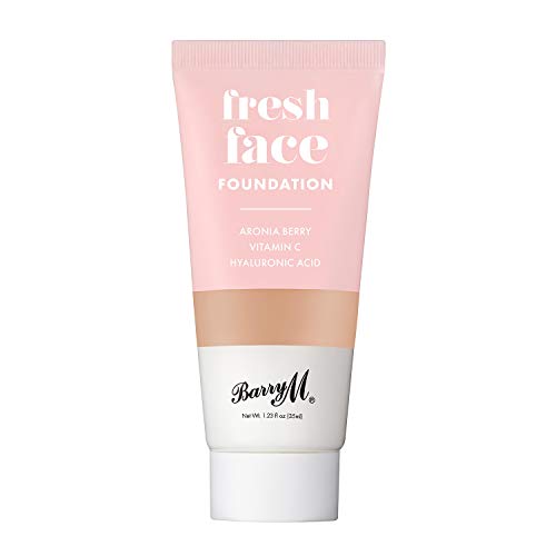 Barry M Cosmetics Fresh Face Lightweight Liquid Foundation Infused With Hyaluronic Acid And Vitamin C, Shade 9
