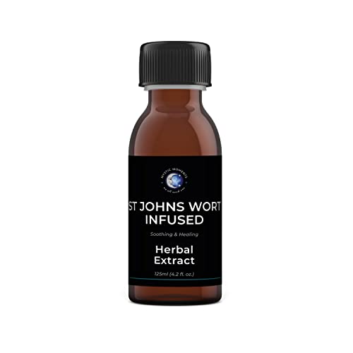 Mystic Moments | St John's Wort Infused Herbal Oil | Hypericum Perforatum | Anti-Inflammatory Skincare for Scars, Fine Lines & Skin Conditions | Infused in Sunflower Oil | 250ml