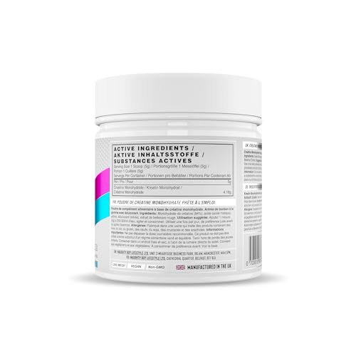 Naughty Boy Micronised Creatine Powder, Creatine Monohydrate Powder (Candy Bubblegum)