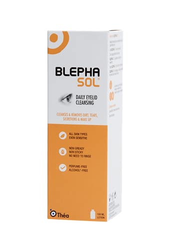 Thea 2 x Blephasol 100ml Sensitive Eyelids Eye Lotion & 100 Organic Cotton Pads