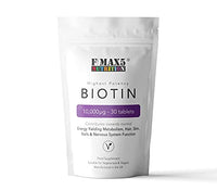 formula max5 nutrition Biotin Hair Growth Supplement, 30-365 Tablets (1 Month to Full Year Supply) Biotin 10,000mcg by FMax5 Supplements (30)