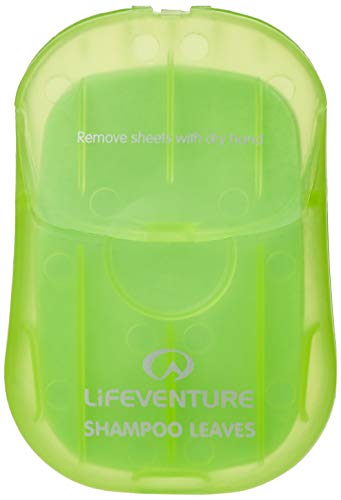 Lifeventure Travel Shampoo Leaves x50 Foaming Paper Shampoo Flakes for Home Travel Camping Hiking and Outdoor Activities