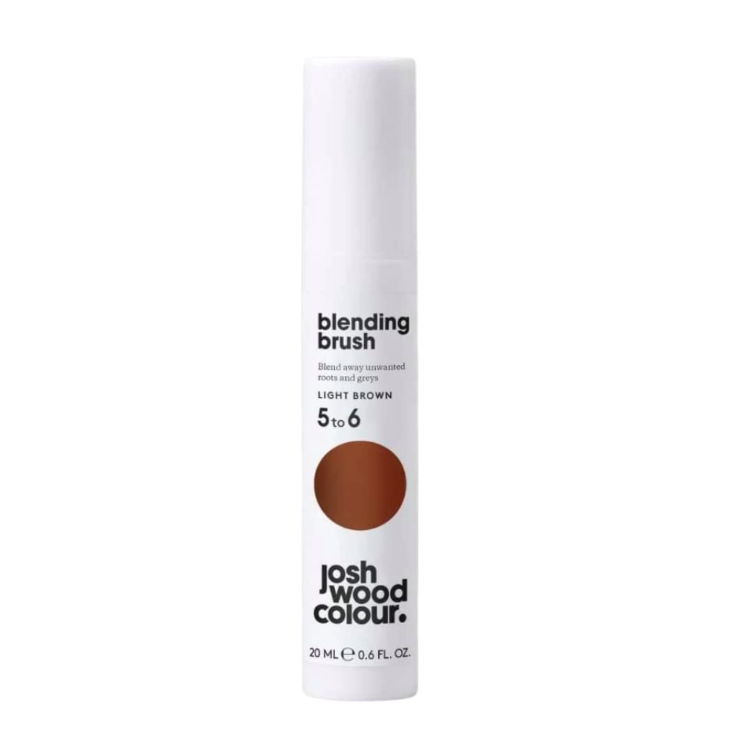 Josh Wood Colour Josh Wood Blending Brush (Light Brown) - Grey Root Touch Up Brush to Cover Regrowth in between Colouring - Instant Coverage - Lasts Up to 3 Washes - Vegan (20ml)