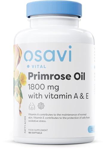 Osavi Primrose Oil with Vitamin A & E, 1800mg - 180 softgels