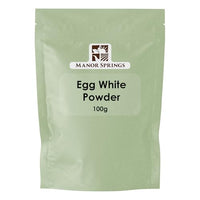 MANOR SPRINGS Egg White Powder 100g for Baking, Cooking, Use to Make Meringue, Royal Icing and Shakes, Protein Powder by Manor Springs