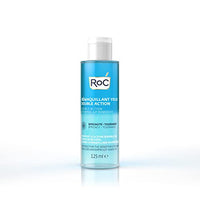 RoC - Double Action Eye Make-Up Remover - Unique Water & Oil Combination - Waterproof Makeup Removal - Effective Eye Cleansing for Sensitive Skin - Minimises Allergy Risks - 125 ml