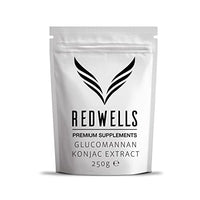 Konjac Root Extract REDWELLS Pure Glucomannan Powder GMO Free - 250g Pack
