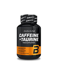 BioTechUSA Caffeine + Taurine | Each Capsule Contains 80 mg of Caffeine and 600 mg of Taurine | GMO-Free | Gluten-Free, 60 Capsules