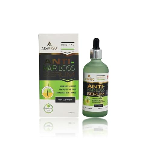 ALVANSO Hair Loss Serum for Stronger, Thicker Hair – Intensive Hair Growth Treatment with Natural Extracts – Strengthens Roots & Reduces Hair Fall – For Men & Women 100ml