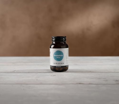 Viridian - Bromelain 500mg - 30 Caps | Digestive Enzyme Support | Breaks Down Protein | Vegan & Pure Formula | Extracted from Pineapple Stem | 100% Active Ingredients | Expertly Formulated