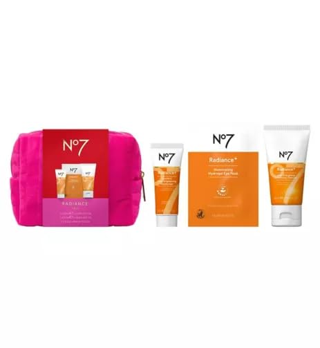 Boots No7 Radiance Trio Gift set + Free Merry Xmas 3D Key Rings - XMAS Gift Set, Chritmas Present, Birthday Gift
