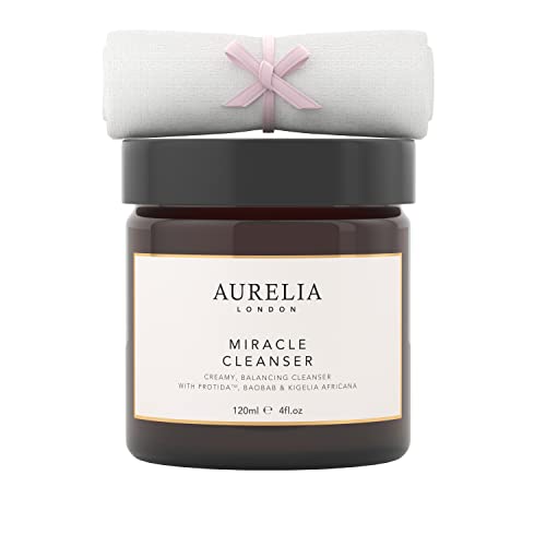 Miracle Cleanser 120ml | Facial Cleanser with Probiotics to Remove Impurities and Makeup | Face Cream with Glycerin to Hydrate Dry Skin | Made from Natural ingredients | Aurelia London