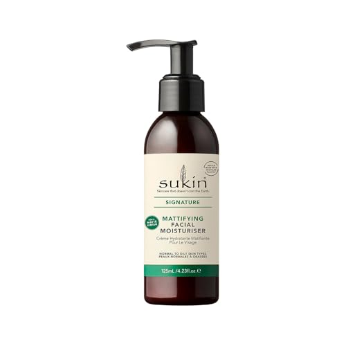Sukin - Mattifying Facial Moisturiser - Signature Mattifying Moisturiser for Normal to Oily Skin Types, Face Care, Moisturiser Face, Oily Skin Moisturiser, Sukin Moisturiser, Face Moisturiser - 125ml