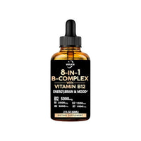 BlueSea home Vitamin B-Complex B5 Pantothenic Acid | B12 Methylcobalamin | B1 Thiamine | B6 Pyridoxine | B7 Biotin | B9 Folic | B3 Niacinamide - B Complex Liquid Drops, Made in USA Supplement, 2fl oz