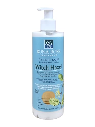 Rona Ross Witch Hazel After-Sun | Sensitive Skin Lotion with Chamomile, Olive Leaves & Vitamins E+F