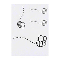 Azeeda 4 x 'Bumble Bee' Temporary Tattoos - Water Resistant, Skin-Safe, Non-Toxic Transfers, Mixed Sizes (TO00010496)