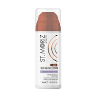‎ST. MORIZ St Moriz Advanced Dark Colour Correcting Self Tan Face Lotion | With Hyaluronic Acid & Vitamin B5 | Purple Colour Correcting Undertones Neutralise Yellow Tones | Wear Alone & Under Makeup | 50ml