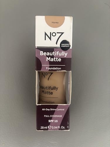 No7 Beautifully Matte Foundation, 30ml, Honey