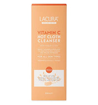Lacura Vitamin C Hot Cloth Cleanser with Muslin Cloth 200ml | Removes Make Up | Gently Cleanses & Exfoliates | All Skin Types | For Sensitive Skin | Vegan Skincare