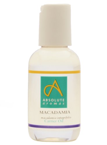 Absolute Aromas Macadamia Oil (Macadamia integrifolia) 50ml - Pure, Natural, Vegan and Cruelty Free – Moisturising Carrier Oil for Body and Facial Massage