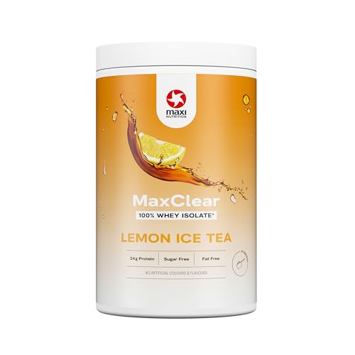 MaxiNutrition, Maxclear, Clear Whey Lemon Ice Tea, 100% Whey Protein Isolate, 420g, with 24g Protein per Serving, Refreshing, Low in Calories, Without Artificial Flavors