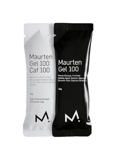 Maurten MAURTEN Gel 100 Mix Box - 6-Pack of 40g - 25g Carbohydrates per Serving - 4 x Gel100 and 2x Gel100 CAF100 (100mg caffein) - Stomach-Friendly Patented hydrogel Technology - Free of preservatives